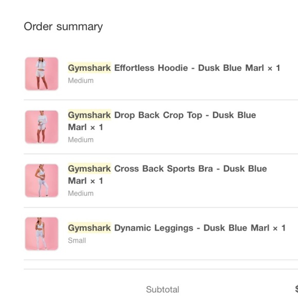 Gymshark x Nikki B bra and legging set